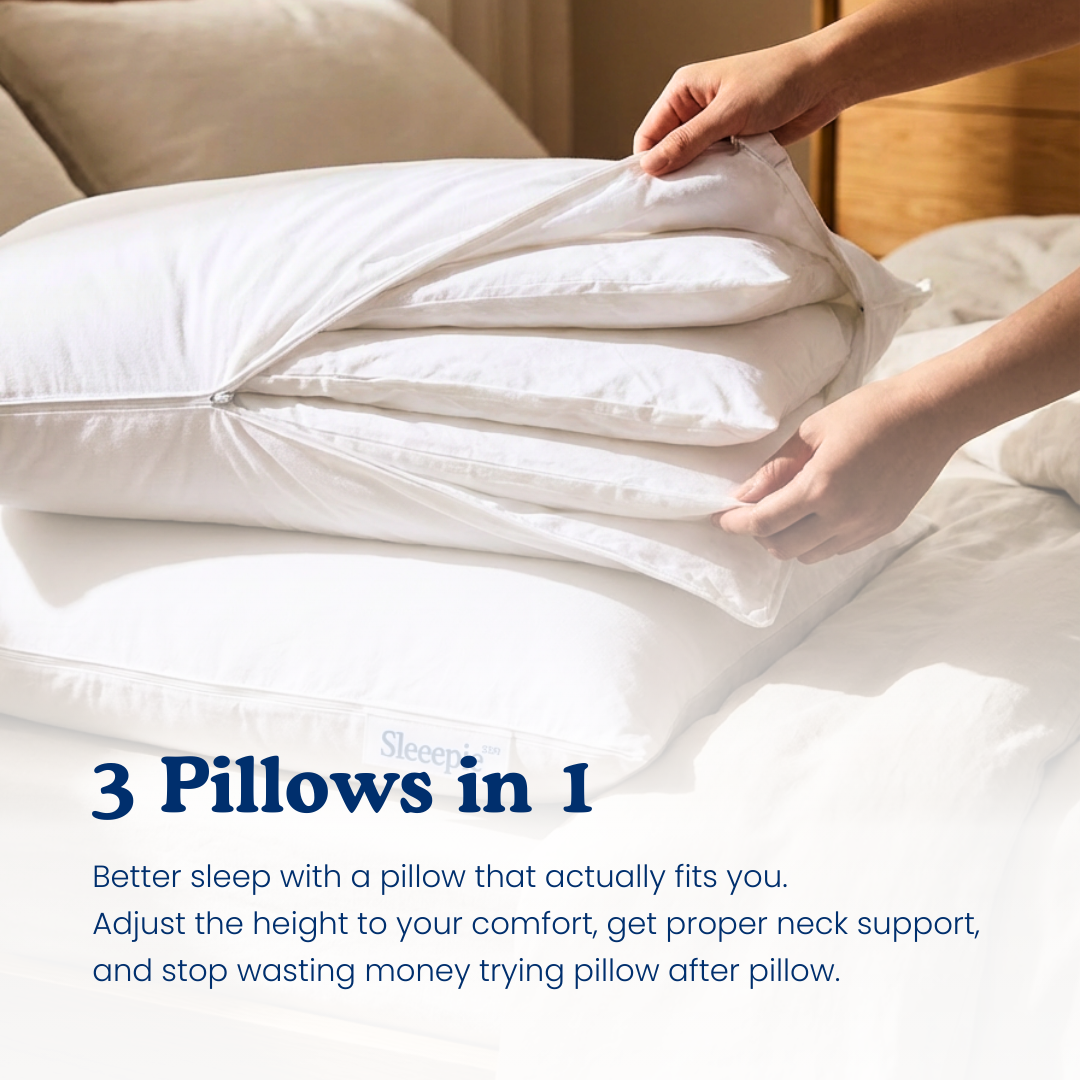 The Sleeepie™ adjustable 3-layer pillow